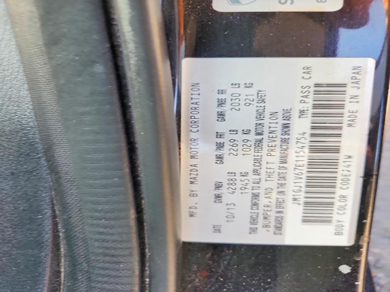 2014 Mazda 6 მანქანა იყიდება აუქციონზე, vin: JM1GJ1V67E1154754, აუქციონის ნომერი: 55470816