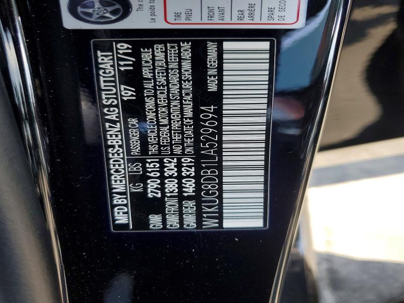 Aukcja sprzedaży 2020 Mercedes-benz S, vin: W1KUG8DB1LA529694, numer aukcji: 57323856