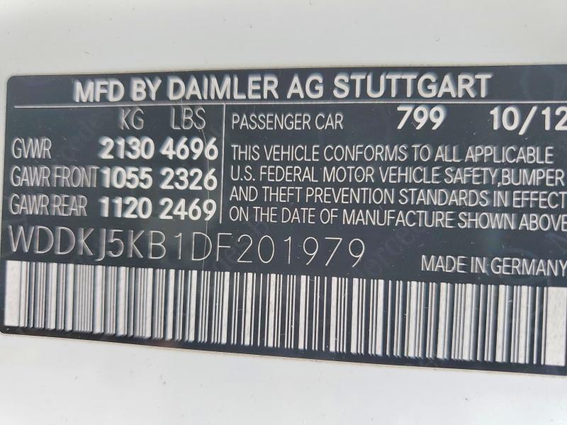 Aukcja sprzedaży 2013 Mercedes-benz E, vin: WDDKJ5KB1DF201979, numer aukcji: 55753536