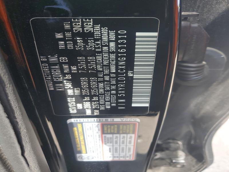 Продаж на аукціоні авто 2022 Kia Sorento, vin: 5XYRLDLCXNG161310, номер лоту: 58364986