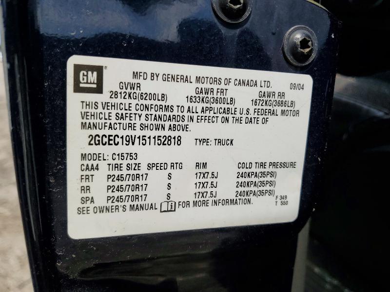 Продажа на аукционе авто 2005 Chevrolet Silverado, vin: 2GCEC19V151152818, номер лота: 57679836