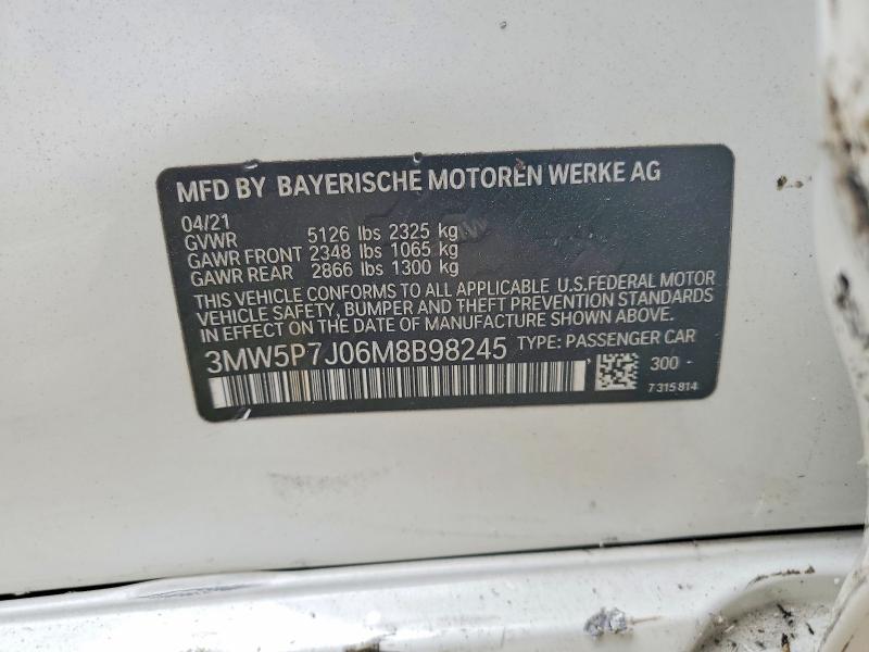 Aukcja sprzedaży 2021 Bmw 330e, vin: 3MW5P7J06M8B98245, numer aukcji: 59174746