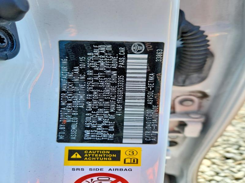 Aukcja sprzedaży 2016 Toyota Camry, vin: 4T4BF1FK6GR533335, numer aukcji: 55967156