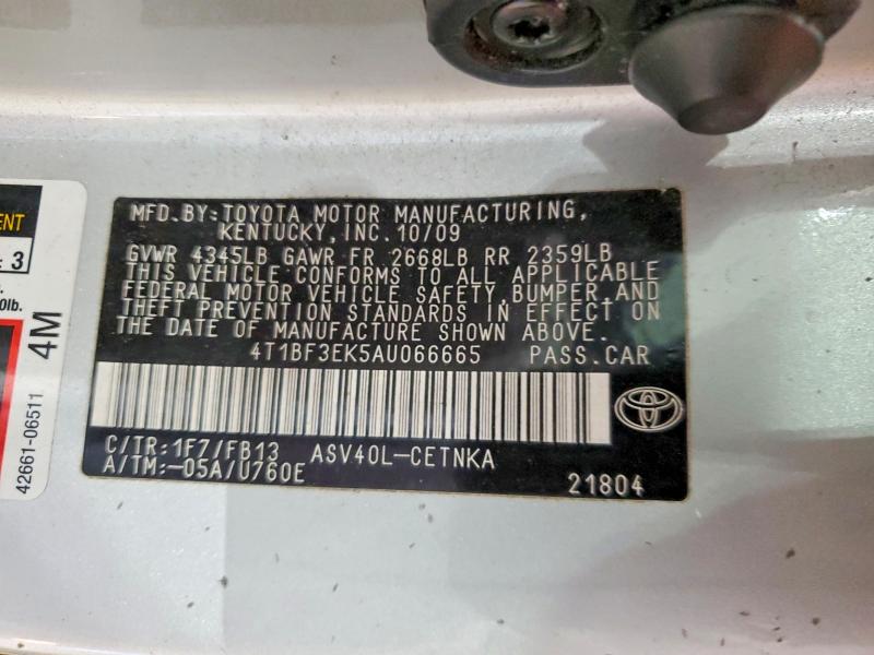 Продажа на аукционе авто 2010 Toyota Camry, vin: 4T1BF3EK5AU066665, номер лота: 55856936