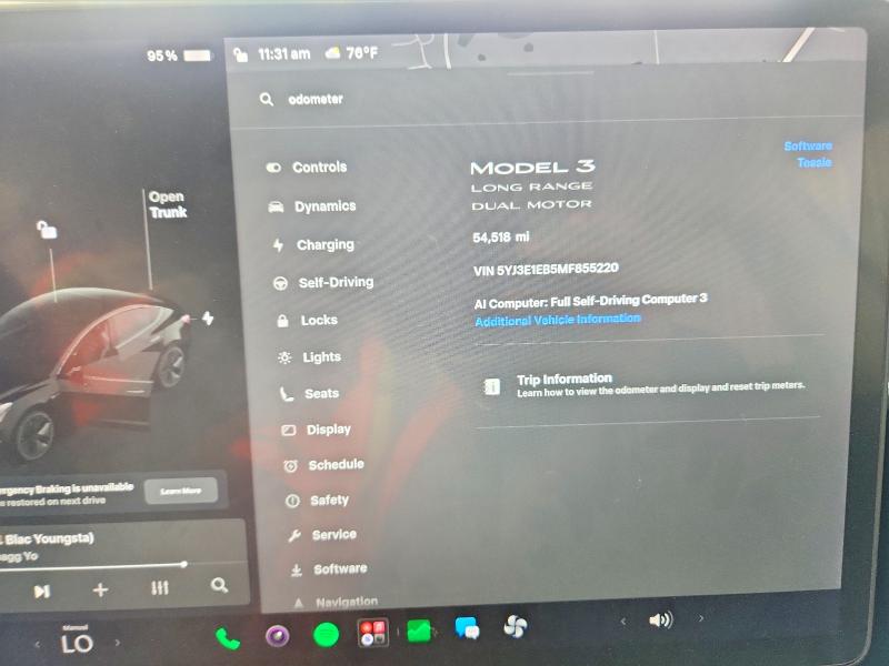 Aukcja sprzedaży 2021 Tesla Model 3, vin: 5YJ3E1EB5MF855220, numer aukcji: 57668946