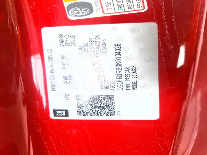Продаж на аукціоні авто 2019 Chevrolet Camaro, vin: 1G1FB1RS3K0134026, номер лоту: 55072866