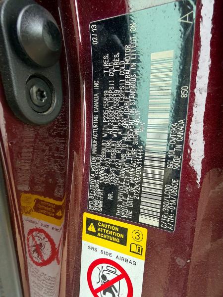 2013 Lexus Rx მანქანა იყიდება აუქციონზე, vin: 2T2ZK1BA6DC114444, აუქციონის ნომერი: 58641576