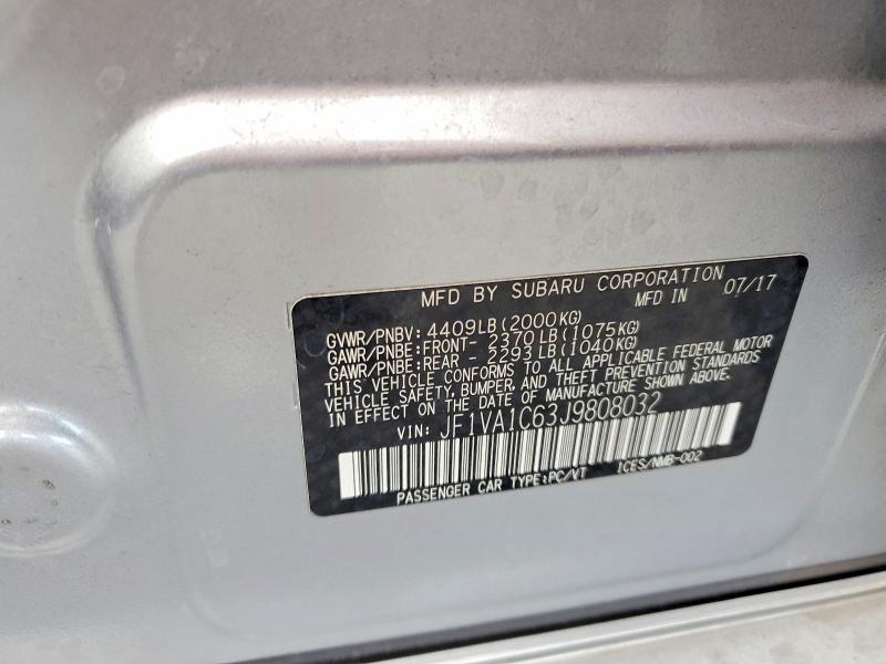 58640146 :رقم المزاد ، JF1VA1C63J9808032 vin ، 2018 Subaru Wrx مزاد بيع