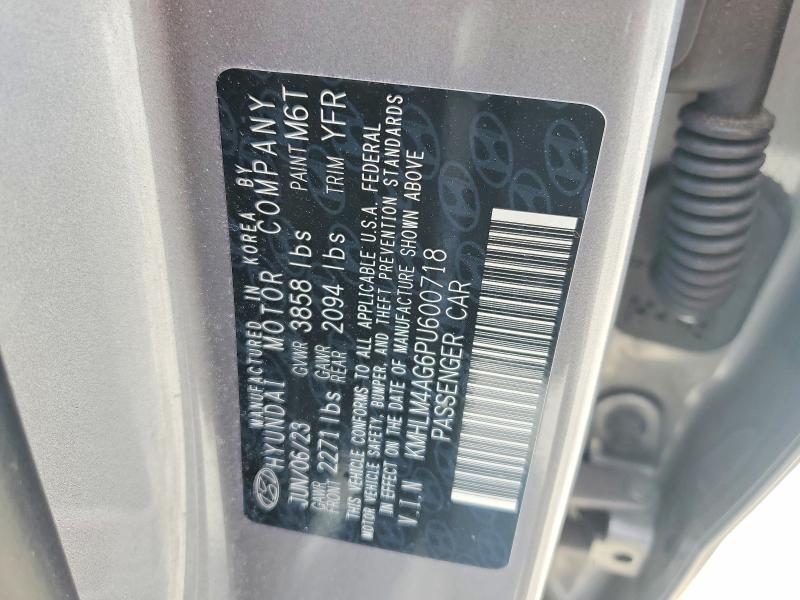 Auction sale of the 2023 Hyundai Elantra, vin: KMHLM4AG6PU600718, lot number: 58460406