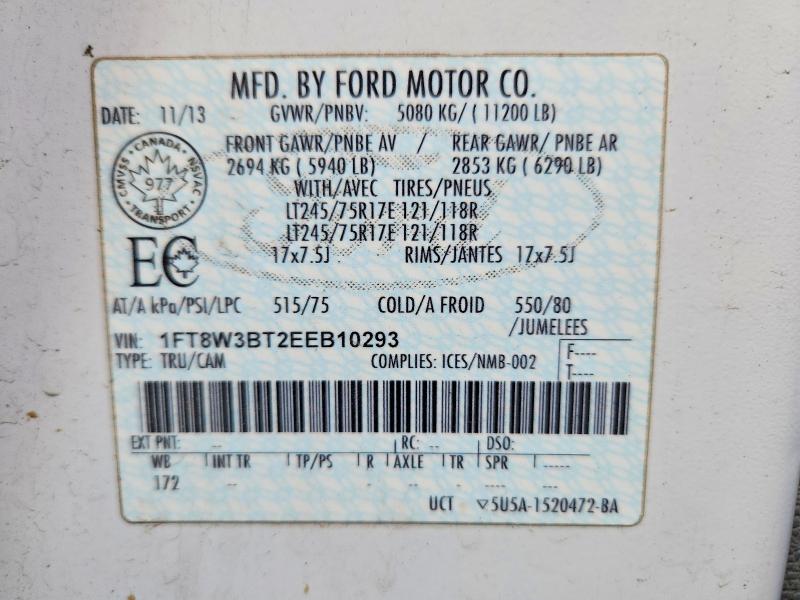 Aukcja sprzedaży 2014 Ford F350, vin: 1FT8W3BT2EEB10293, numer aukcji: 55640846