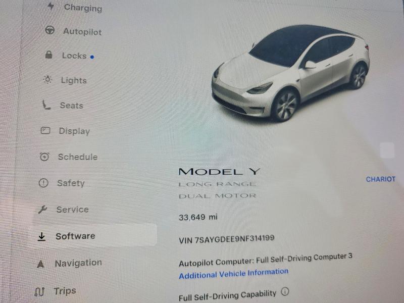 Продажа на аукционе авто 2022 Tesla Model Y, vin: 7SAYGDEE9NF314199, номер лота: 54995926