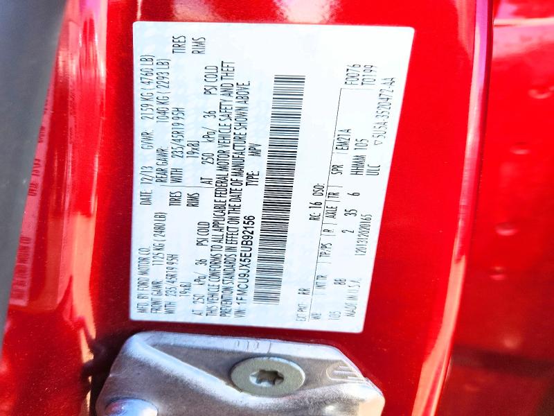 2014 Ford Escape მანქანა იყიდება აუქციონზე, vin: 1FMCU9JX5EUB92156, აუქციონის ნომერი: 57838596