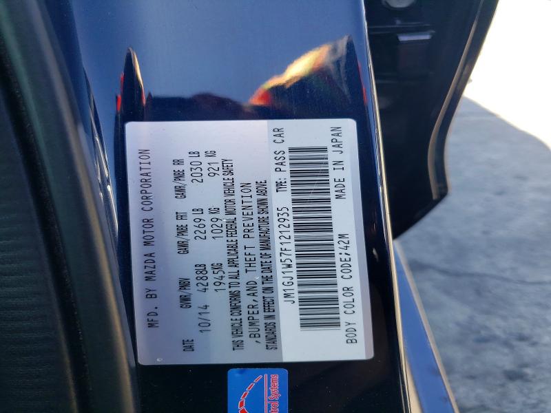 2015 Mazda 6 მანქანა იყიდება აუქციონზე, vin: JM1GJ1W57F1212935, აუქციონის ნომერი: 55745586