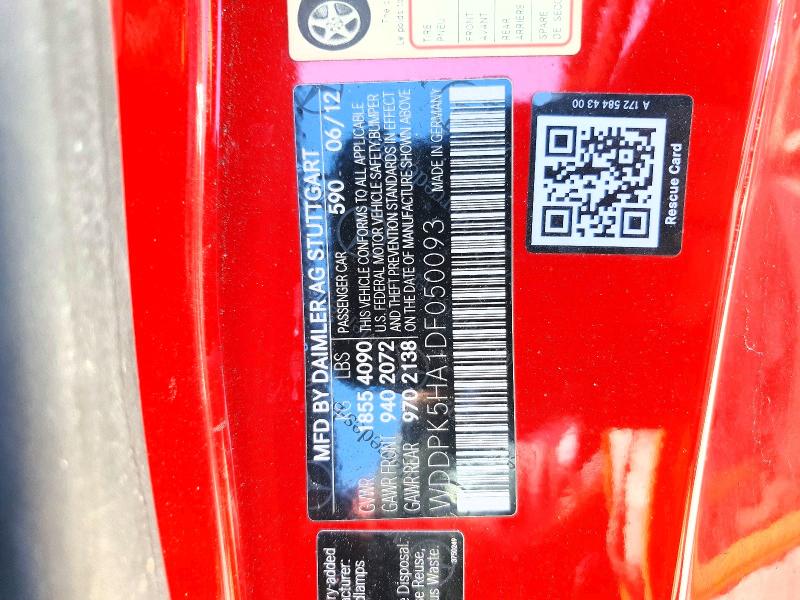 56282596 :رقم المزاد ، WDDPK5HA1DF050093 vin ، 2013 Mercedes-benz Slk مزاد بيع