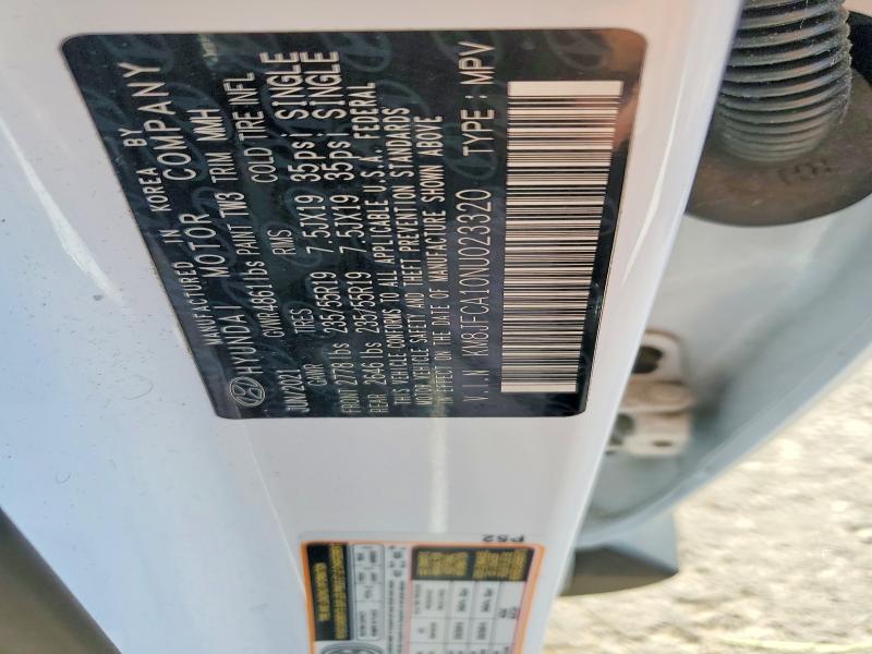 2022 Hyundai Tucson მანქანა იყიდება აუქციონზე, vin: KM8JFCA10NU023320, აუქციონის ნომერი: 55005506