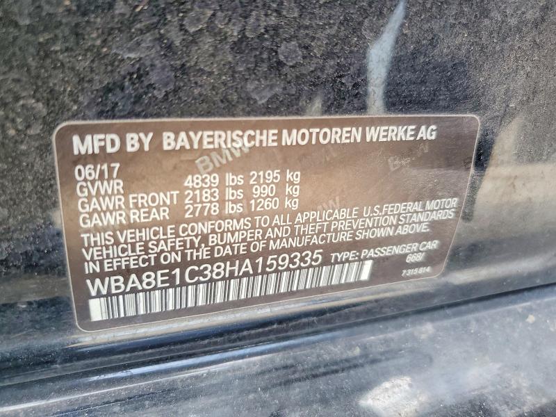 Aukcja sprzedaży 2017 Bmw 330e, vin: WBA8E1C38HA159335, numer aukcji: 56319166