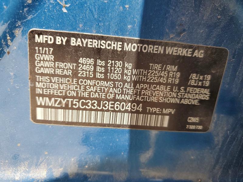 2018 Mini Cooper მანქანა იყიდება აუქციონზე, vin: WMZYT5C33J3E60494, აუქციონის ნომერი: 59167586