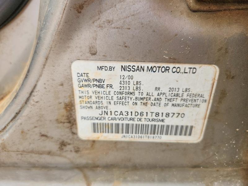 Aukcja sprzedaży 2001 Nissan Maxima, vin: JN1CA31D61T818770, numer aukcji: 56875356