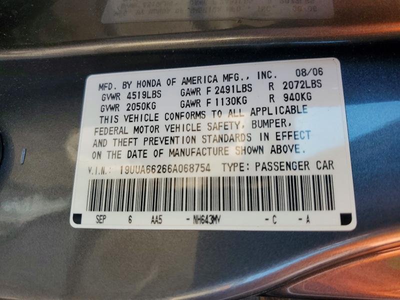 Продажа на аукционе авто 2006 Acura 3.2tl, vin: 19UUA66266A068754, номер лота: 55368056