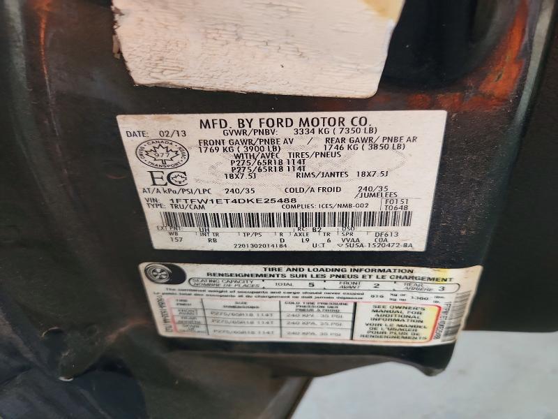 Продаж на аукціоні авто 2013 Ford F150, vin: 1FTFW1ET4DKE25488, номер лоту: 55413376
