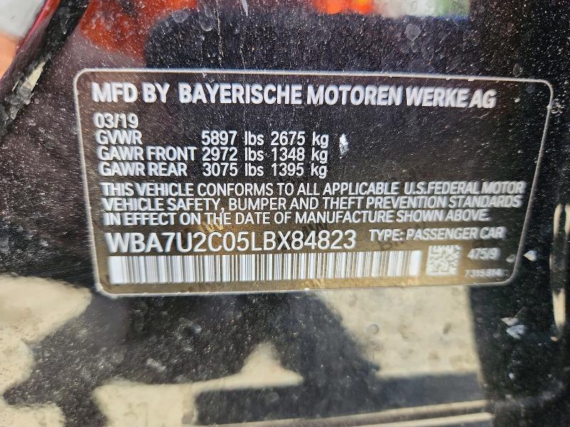 Aukcja sprzedaży 2020 Bmw 750, vin: WBA7U2C05LBX84823, numer aukcji: 56634086
