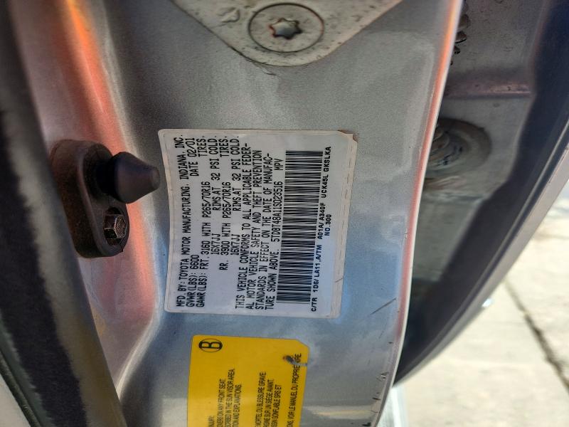 Aukcja sprzedaży 2001 Toyota Sequoia, vin: 5TDBT48A11S023516, numer aukcji: 85458115