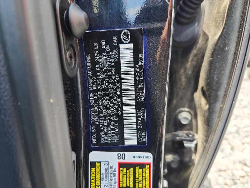 Продажа на аукционе авто 2021 Lexus Es, vin: 58AEA1C19MU001812, номер лота: 58040706
