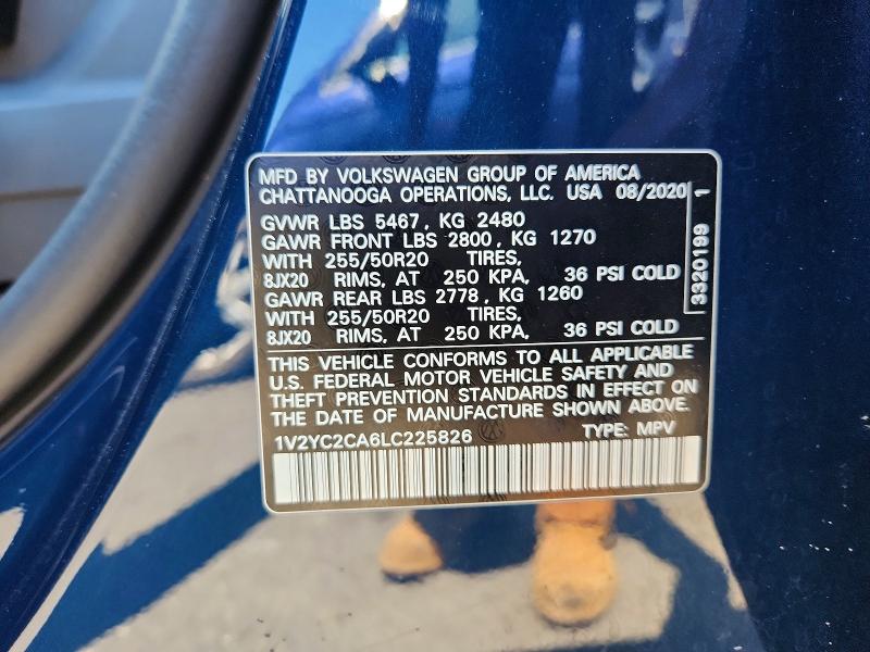 Aukcja sprzedaży 2020 Volkswagen Atlas Cross Sport, vin: 1V2YC2CA6LC225826, numer aukcji: 55776246