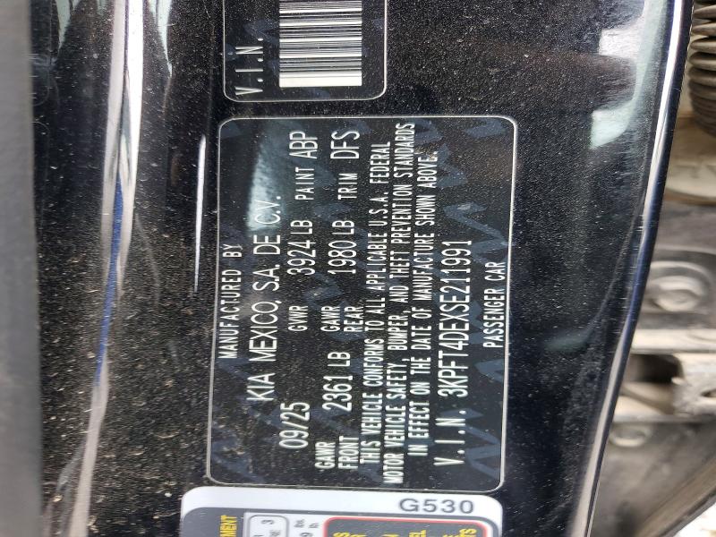 57402356 :رقم المزاد ، 3KPFT4DEXSE211991 vin ، 2025 Kia K4 مزاد بيع