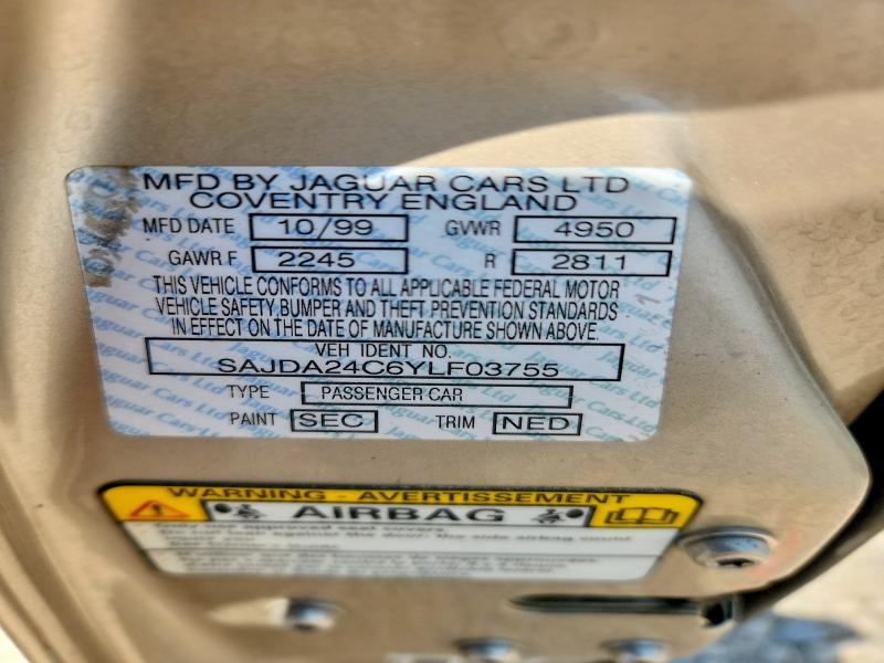 Продажа на аукционе авто 2000 Jaguar Vandenplas, vin: SAJDA24C6YLF03755, номер лота: 58515216