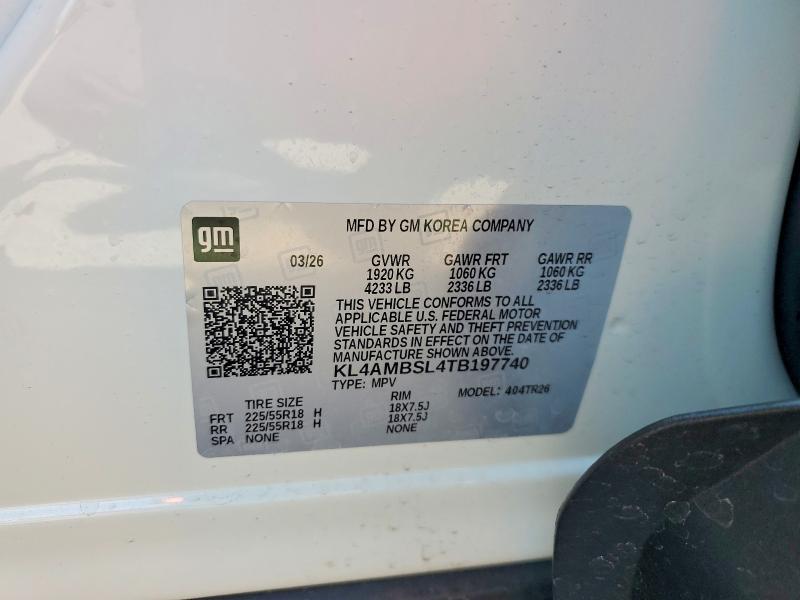 Aukcja sprzedaży 2026 Buick Encore Gx, vin: KL4AMBSL4TB197740, numer aukcji: 57353816