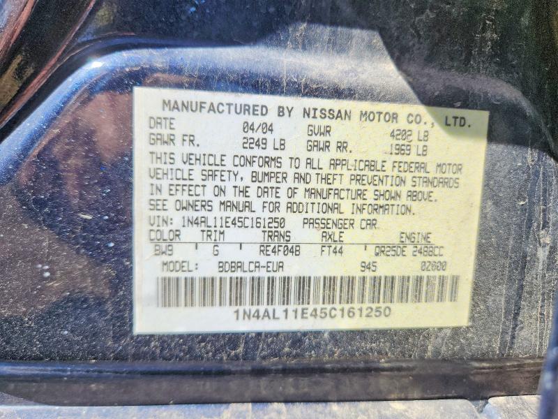 58134656 :رقم المزاد ، 1N4AL11E45C161250 vin ، 2005 Nissan Altima مزاد بيع