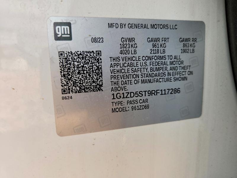 Продаж на аукціоні авто 2024 Chevrolet Malibu, vin: 1G1ZD5ST9RF117286, номер лоту: 58491106