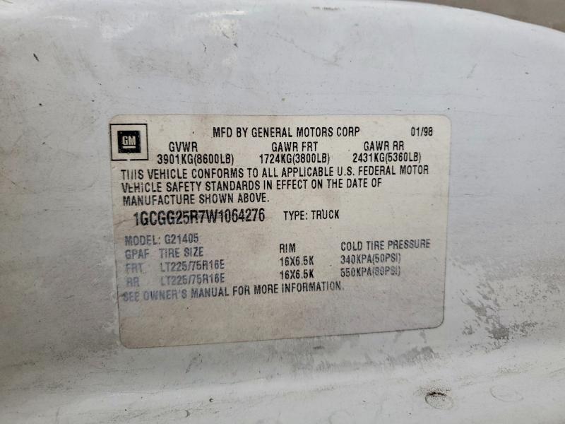 Aukcja sprzedaży 2001 Chevrolet Express G1500, vin: 1GCFG15W911190790, numer aukcji: 55798746
