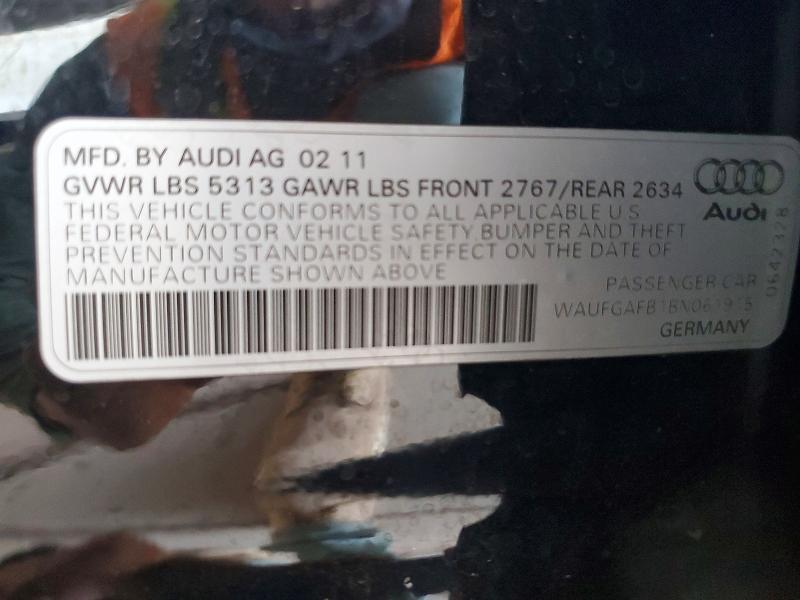 57418096 :رقم المزاد ، WAUFGAFB1BN061915 vin ، 2011 Audi A6 مزاد بيع
