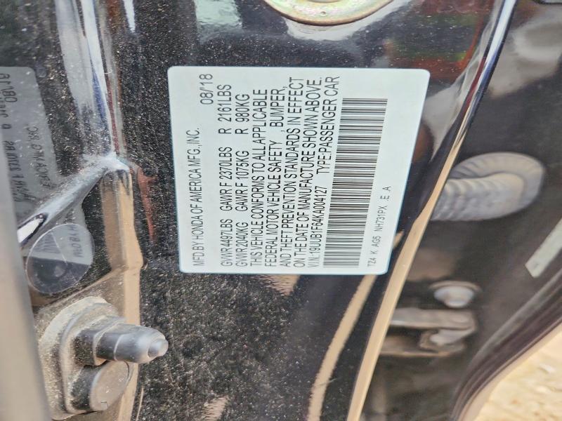 2019 Acura Tlx მანქანა იყიდება აუქციონზე, vin: 19UUB1F64KA004127, აუქციონის ნომერი: 58014526