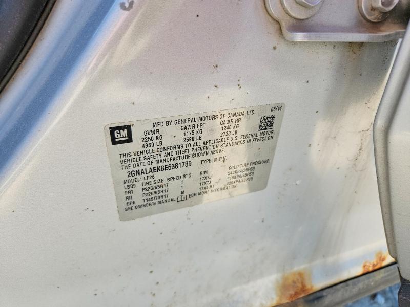 2014 Chevrolet Equinox მანქანა იყიდება აუქციონზე, vin: 2GNALAEK8E6381789, აუქციონის ნომერი: 55769136