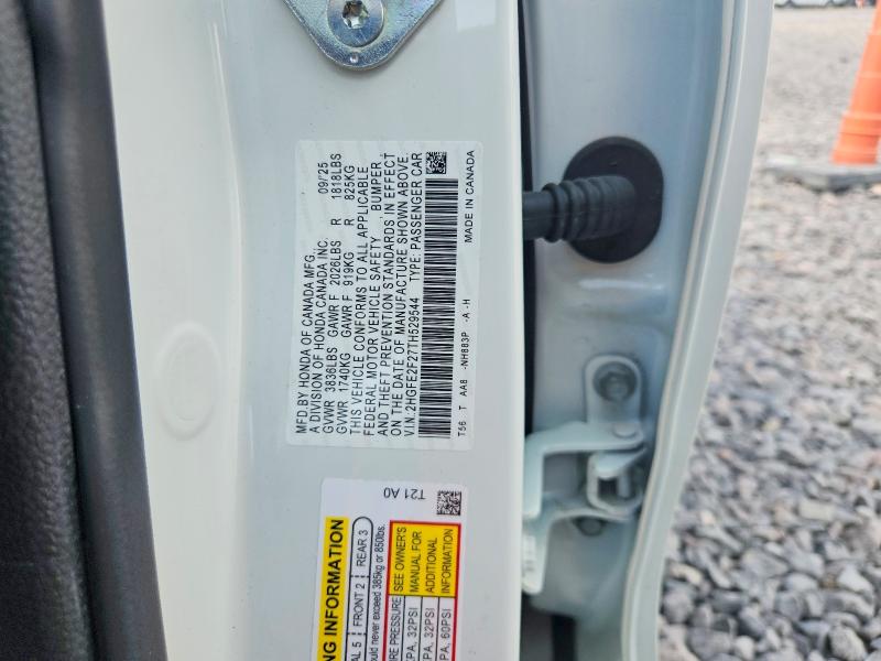 Продажа на аукционе авто 2026 Honda Civic, vin: 2HGFE2F27TH529544, номер лота: 57440716