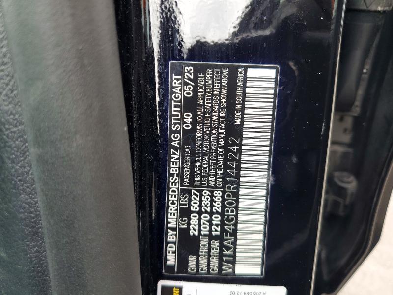 55444226 :رقم المزاد ، W1KAF4GB0PR144242 vin ، 2023 Mercedes-benz C مزاد بيع