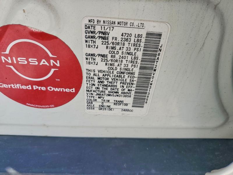Aukcja sprzedaży 2018 Nissan Rogue, vin: JN8AT2MV0JW313856, numer aukcji: 57303186