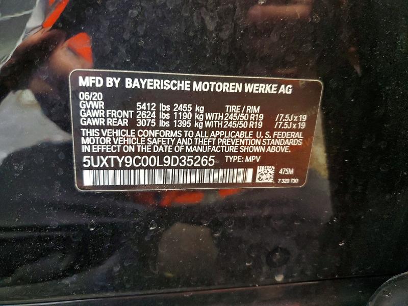 Продаж на аукціоні авто 2020 Bmw X3, vin: 5UXTY9C00L9D35265, номер лоту: 57750226