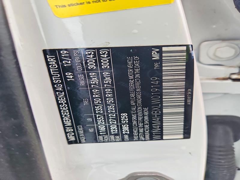 57670356 :رقم المزاد ، W1N4M4HBXLW019149 vin ، 2020 Mercedes-benz Glb مزاد بيع
