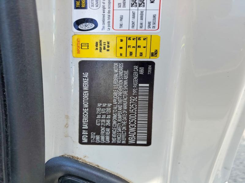 Продажа на аукционе авто 2013 Bmw 328, vin: WBADW3C50DJ525792, номер лота: 54674136