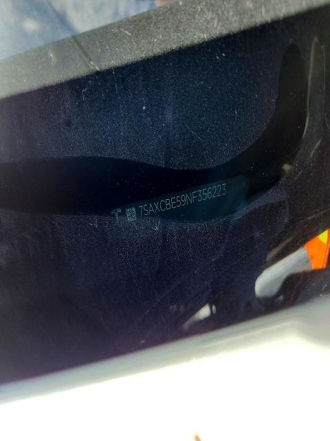 56656096 :رقم المزاد ، 7SAXCBE59NF356223 vin ، 2022 Tesla Model X مزاد بيع