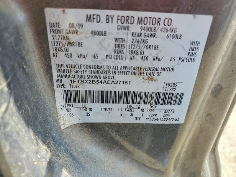 Aukcja sprzedaży 2010 Ford F250, vin: 1FTSX2B54AEA27151, numer aukcji: 57111596
