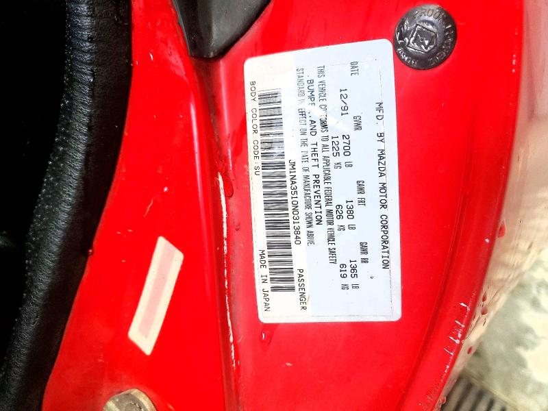 Продаж на аукціоні авто 1992 Mazda Mx-5 Miata, vin: JM1NA3510N0313840, номер лоту: 55686226