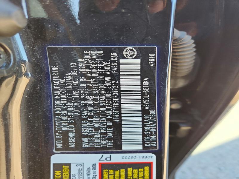Продаж на аукціоні авто 2014 Toyota Camry, vin: 4T4BF1FK6ER347212, номер лоту: 58127386