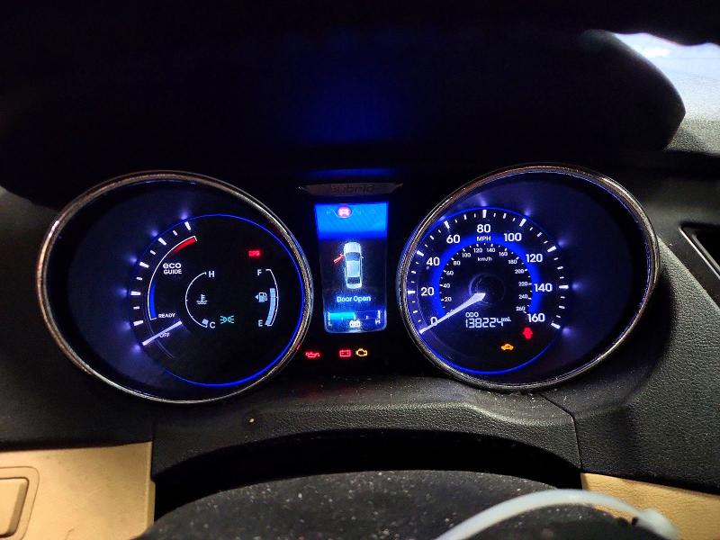 2013 Hyundai Sonata Hybrid მანქანა იყიდება აუქციონზე, vin: KMHEC4A45DA066769, აუქციონის ნომერი: 58290166