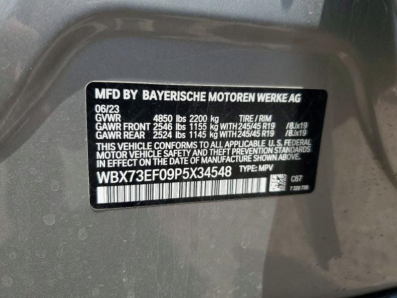 Aukcja sprzedaży 2023 Bmw X1, vin: WBX73EF09P5X34548, numer aukcji: 58619226