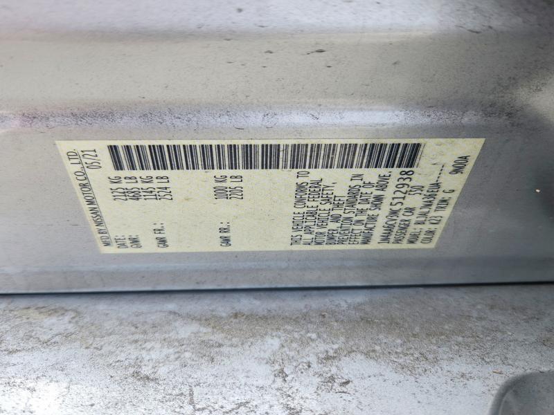 Aukcja sprzedaży 2021 Nissan Maxima, vin: 1N4AA6CV3MC512938, numer aukcji: 57426096
